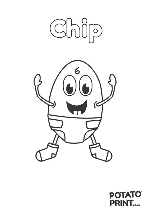 The Pipers Colouring Sheet - Chip